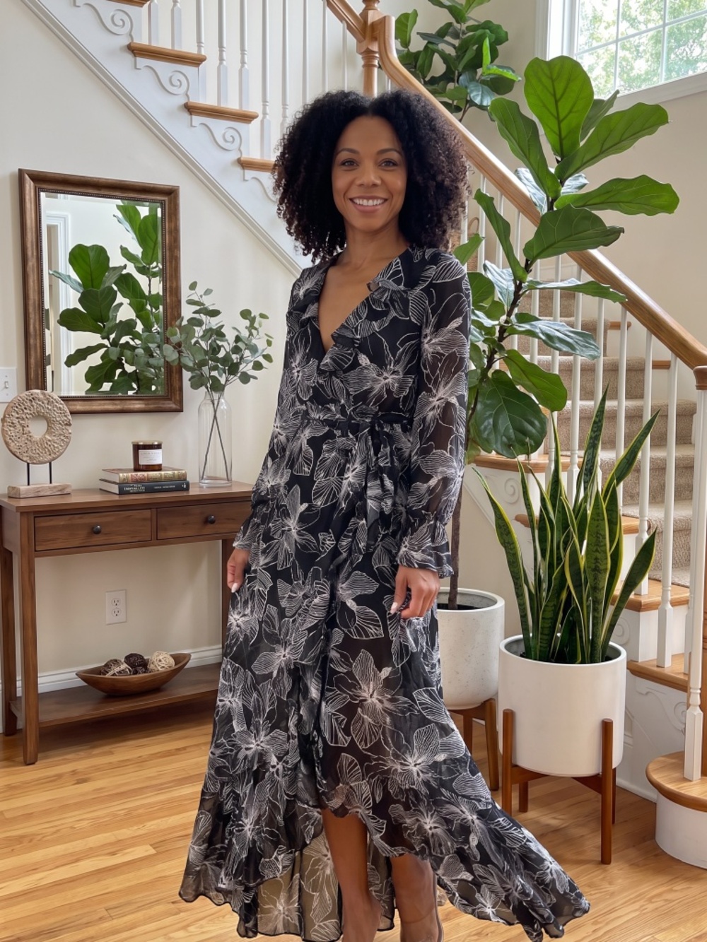 Floral Wrap Maxi Dress